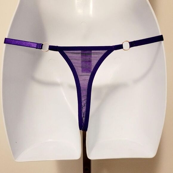 2/$20 Brand new purple flower lace T-backs underwear panties - Picture 4 of 4